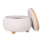 Tumba/laud HIRO D67xH38cm, valge, panipaigaga - Pilt 3