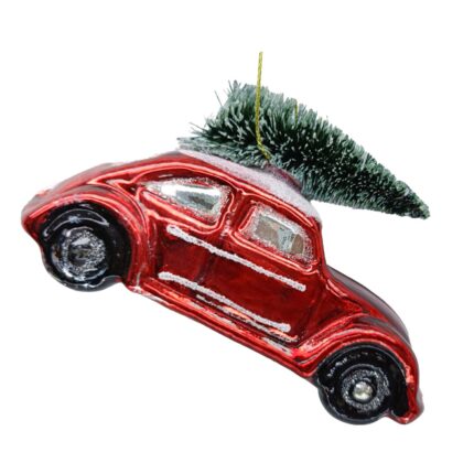Jõuluehe JOY CAR RED 10.6cm