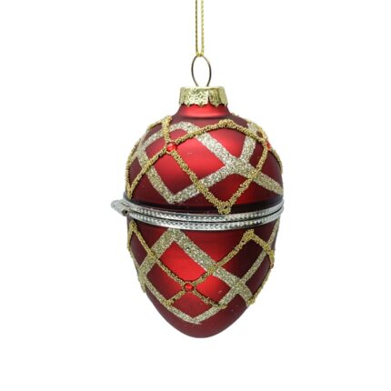 Jõuluehe JOY EGG RED 9.5cm