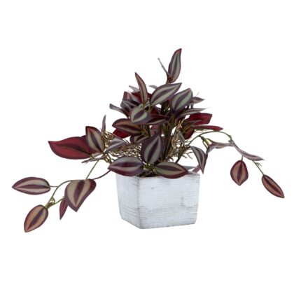 Kunsttaim GREENLAND H18cm sebralill kandilises potis
