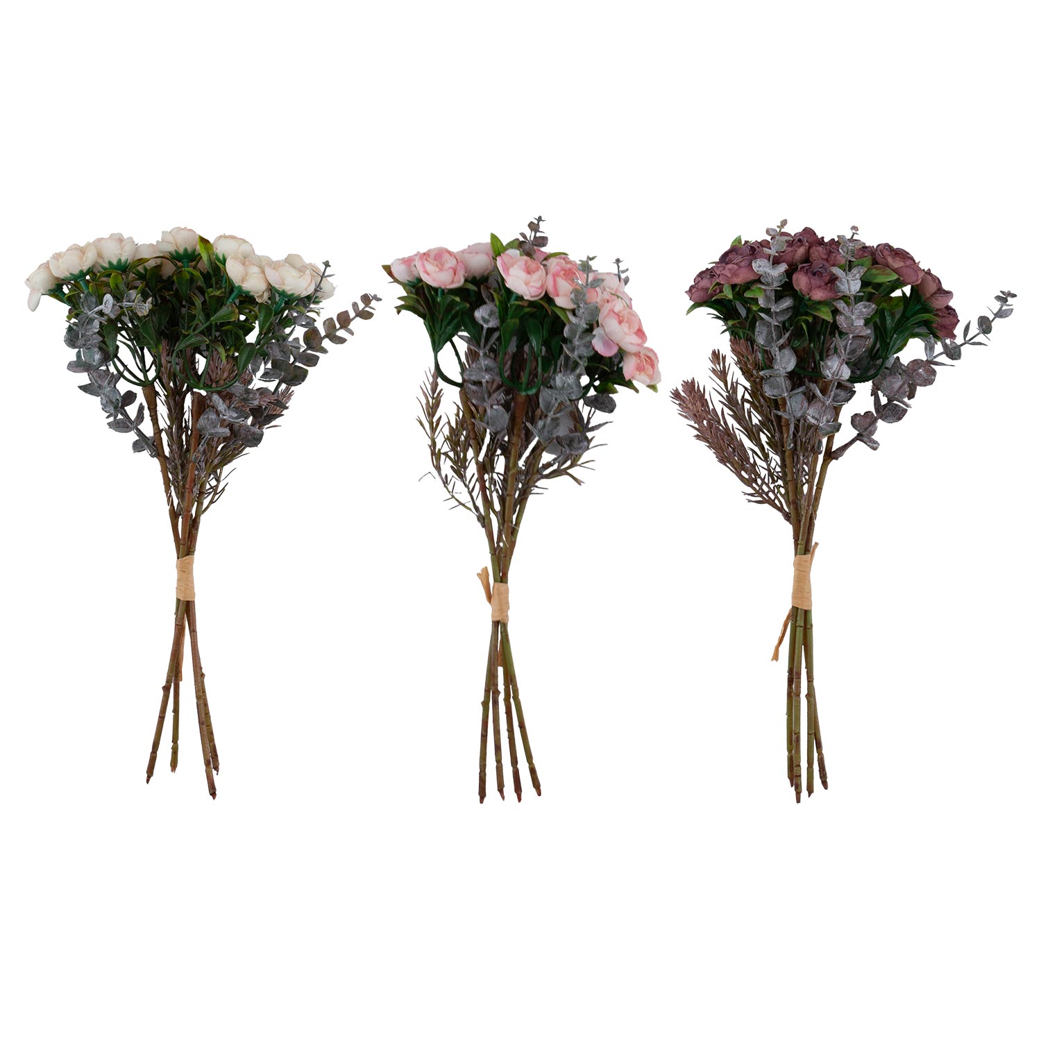 89253 Kunstlill FLOWERLY H26cm 4tk roosid kimbus