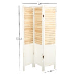 Vahesein BIANCA 120x2.5xH175.5cm, antiikvalge - Pilt 4
