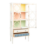 Vitriinkapp BIANCA 78x35xH162cm, antiikvalge - Pilt 2