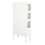 Vitriinkapp BIANCA 78x35xH162cm, antiikvalge - Pilt 4