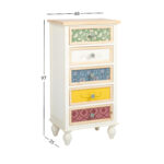 Kummut BIANCA 48x35xH97cm, antiikvalge - Pilt 7