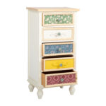 Kummut BIANCA 48x35xH97cm, antiikvalge - Pilt 3