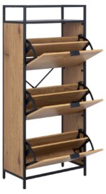 Jalanõudekapp SEAFORD 56x30xH129cm, must - Pilt 3