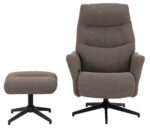 Tugitool LONDON recliner jalatoega, hall - Pilt 2