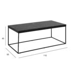 Diivanilaud BAROSSA 110x55xH45cm, must - Pilt 6
