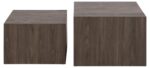Diivanilauad 2tk DICE 58x58xH40cm, 50x50xH33cm, pruun - Pilt 2