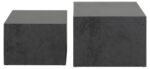 Diivanilauad 2tk DICE 58x58xH40cm, 50x50xH33cm, must - Pilt 2