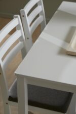 Söögilauakomplekt ALICANTE 110x70xH74,5cm, valge - Pilt 6