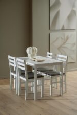 Söögilauakomplekt ALICANTE 110x70xH74,5cm, valge - Pilt 7