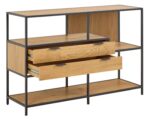 Riiul SEAFORD 114x35xH78cm, naturaalne - Pilt 4