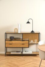 Riiul SEAFORD 114x35xH78cm, naturaalne - Pilt 6