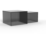 Diivanilauakomplekt DICE 50x50xH35cm, 40x40xH30cm, hall - Pilt 3
