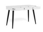 Kirjutuslaud NEPTUN 110x50xH77cm, valge/must - Pilt 7