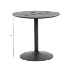 Söögilaud IBIZA D80xH75cm, must - Pilt 2