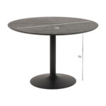 Söögilaud IBIZA D110xH74cm, must - Pilt 2