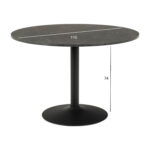 Söögilaud IBIZA D110xH74cm, must marmor - Pilt 2
