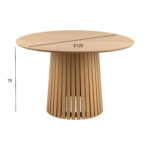 Söögilaud CHRISTO D120xH75cm, naturaalne - Pilt 2
