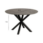 Söögilaud HEAVEN D119xH75,5cm, must - Pilt 7