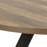 Söögilaud ZALIDA D120/210xH75cm, naturaalne - Pilt 3