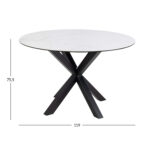 Söögilaud HEAVEN D119xH75,5cm, valge - Pilt 7