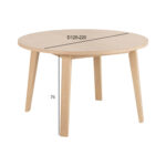 Söögilaud A-LINE D120/220xH75cm, hele tamm - Pilt 7
