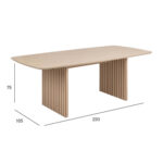 Söögilaud CHRISTO 220x105xH75cm, naturaalne - Pilt 6