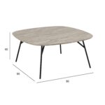 Diivanilaud CARACAS 90x90xH40cm, hall - Pilt 5
