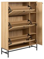 Jalanõudekapp ALBANY 98,7x35xH140,4cm, naturaalne - Pilt 6