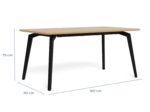 Söögilaud CADIZ 160x90xH75cm, naturaalne - Pilt 5