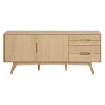 Kummut MARTE 180x40xH75cm, hele tamm - Pilt 2