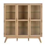 Vitriinkapp MARTE 140x40xH148cm, hele tamm - Pilt 2