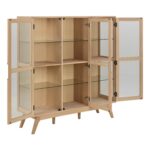 Vitriinkapp MARTE 140x40xH148cm, hele tamm - Pilt 4