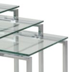 Diivanilauad 3tk KATRINE 36x36xH45cm, 43x43xH50cm, 50x50xH55cm, klaas - Pilt 5