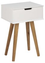 Öökapp MITRA 40x30xH61,5cm, valge/tamm - Pilt 3