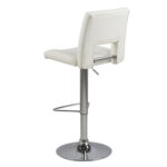 Baaritool SYLVIA valge PU/kroom - Pilt 2