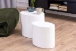 Diivanilauad 2tk MICE 48x33xH40cm, 40x24,5xH33cm, valge - Pilt 6