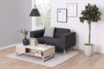 Diivanilaud AZALEA 110x60xH35cm, klaas/tamm - Pilt 6