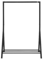 Riiete stange BRENT 117x59xH165cm, must/kroom - Pilt 3