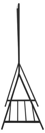 Riiete stange BRENT 117x59xH165cm, must/kroom - Pilt 4