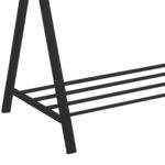 Riiete stange BRENT 117x59xH165cm, must/kroom - Pilt 7