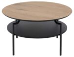 Diivanilaud GOLDINGTON D80xH45cm, tamm/must - Pilt 3