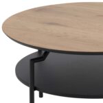 Diivanilaud GOLDINGTON D80xH45cm, tamm/must - Pilt 4