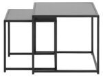 Diivanilauad 2tk SEAFORD 40x40xH40cm, 50x50xH45cm, must - Pilt 3