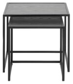Diivanilauad 2tk SEAFORD 40x40xH40cm, 50x50xH45cm, must - Pilt 4