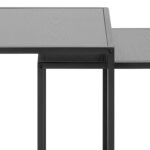 Diivanilauad 2tk SEAFORD 40x40xH40cm, 50x50xH45cm, must - Pilt 6
