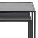 Diivanilauad 2tk SEAFORD 40x40xH40cm, 50x50xH45cm, must - Pilt 7